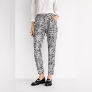 Equipment Femme Snakeskin Silk Pants XS Tapered Workwear Office Chic Neo Deco